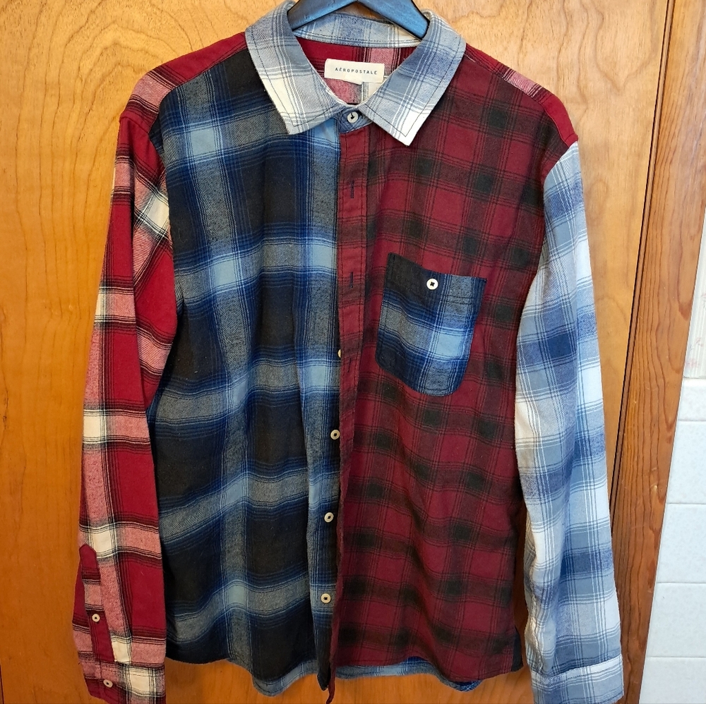 Men's Dual-Tone Plaid Shirt